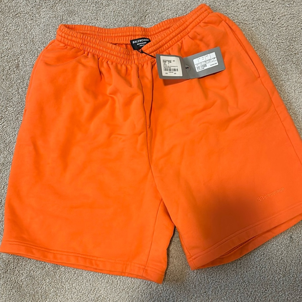 Balenciaga unisex shorts/ orange/ Brand New/ Small
